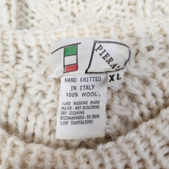 VTG PIERA'S Italian wool fisherman knit sweater - Picture 5 of 8